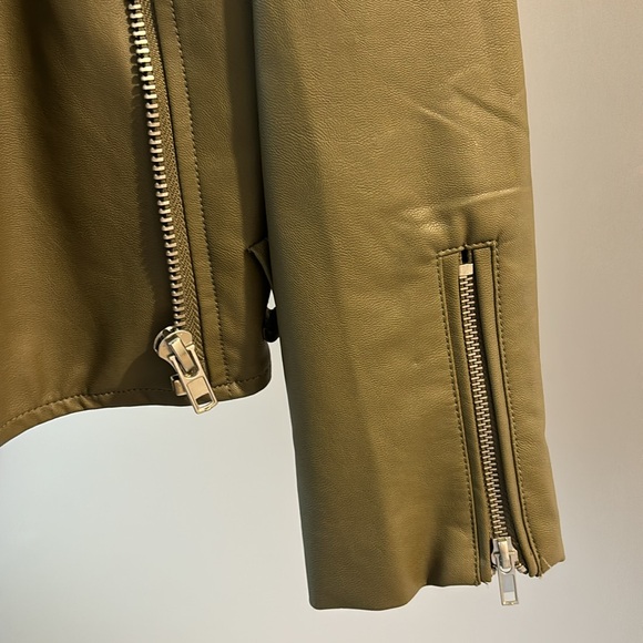 Olive green moto-style jacket - Picture 5 of 7